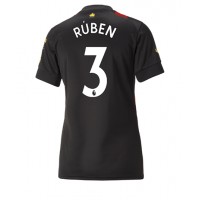 Manchester City Ruben Dias #3 Fußballbekleidung Auswärtstrikot Damen 2022-23 Kurzarm